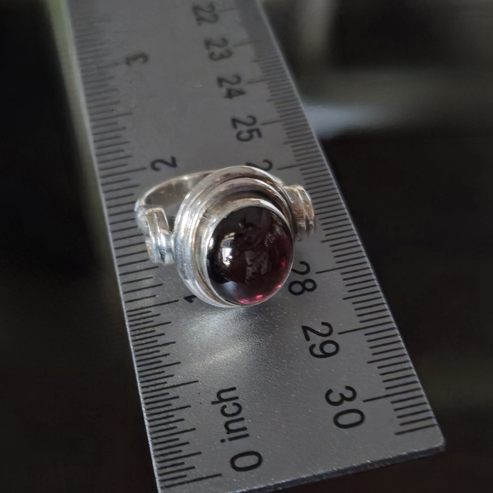 Nicky Butler 925 Sterling Silver Mozambique Garnet Designer Ring Size 6 Vintage - Picture 10 of 15